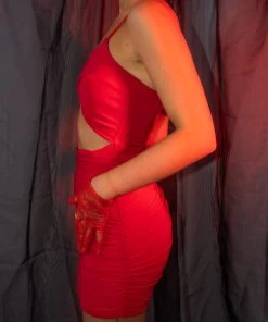 Miss Moda Luxe Red Plunge Cut Out Bodycon Mini Dress -Miss Moda Luxe Shop redo 854 scaled