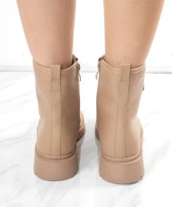 Miss Moda Luxe Taupe Lace Up Short Chelsea Platform Ankle Boots -Miss Moda Luxe Shop redo 924 scaled