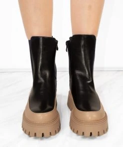 Miss Moda Luxe Chunky Sole Black And Camel Contrast Ankle Chelsea Boots 6 Miss Moda Luxe Chunky Sole Black And Camel Contrast Ankle Chelsea Boots -Miss Moda Luxe Shop redo 963 scaled