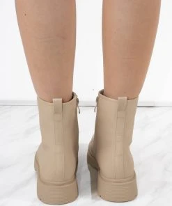 Miss Moda Luxe Beige Lace Up Short Chelsea Platform Ankle Boots -Miss Moda Luxe Shop redo 965 scaled