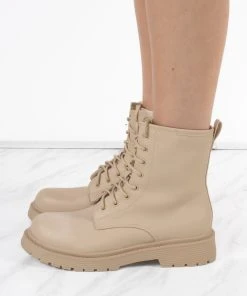 Miss Moda Luxe Beige Lace Up Short Chelsea Platform Ankle Boots -Miss Moda Luxe Shop redo 966 scaled