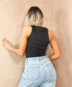 Miss Moda Luxe Black Second Skin Slinky High Neck Bodysuit -Miss Moda Luxe Shop summer2 005 scaled