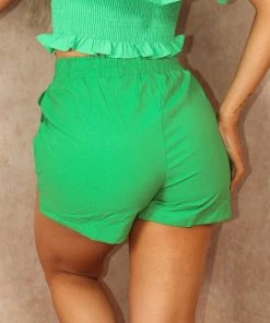 Miss Moda Luxe Green Runner Waist-banded Short -Miss Moda Luxe Shop summer6 30 scaled