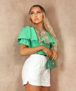 Miss Moda Luxe White Runner Waist-banded Short -Miss Moda Luxe Shop summer6 38 scaled