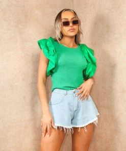 Miss Moda Luxe Light Wash Flared Denim Shorts -Miss Moda Luxe Shop summervibes3 32 scaled