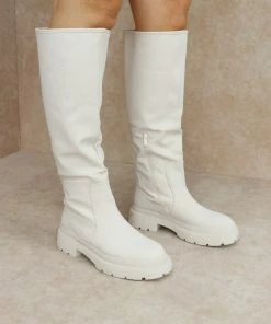 Miss Moda Luxe KENDALL Beige Wellie Boot -Miss Moda Luxe Shop wellieboot6