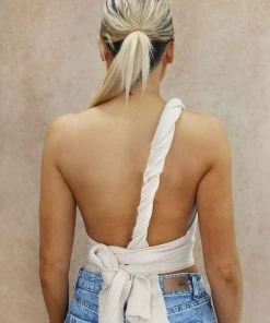 Miss Moda Luxe Wrap Knit Beige Tie Top -Miss Moda Luxe Shop wraptoppia scaled